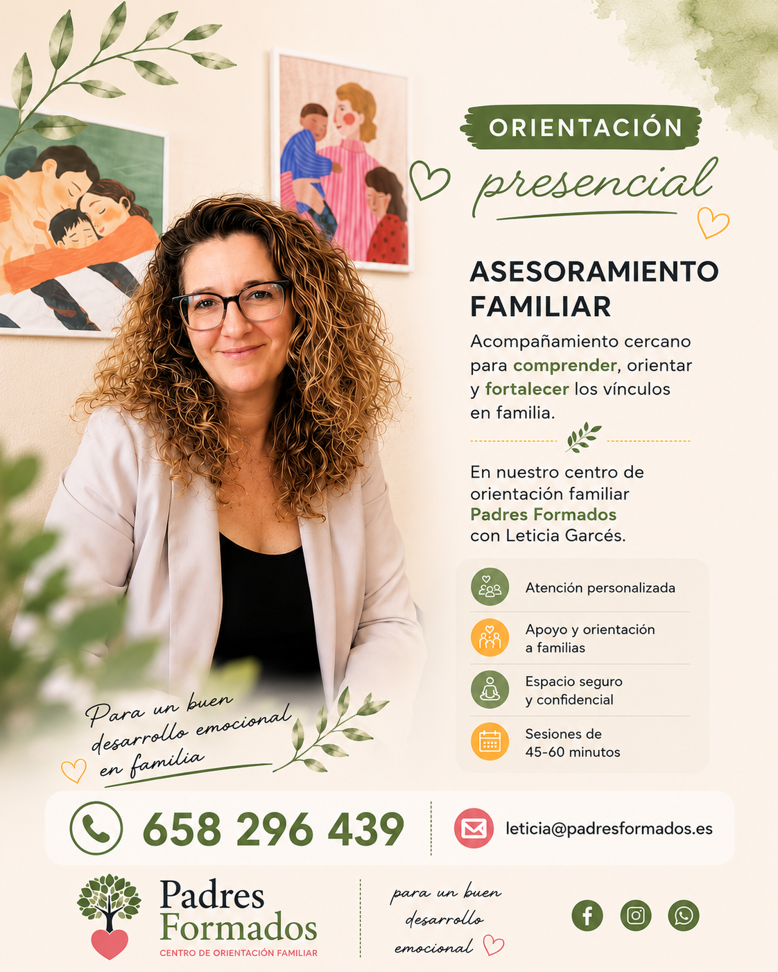 Sesión doble presencial 90-120 minutos 1 Sesión doble presencial 90-120 minutos